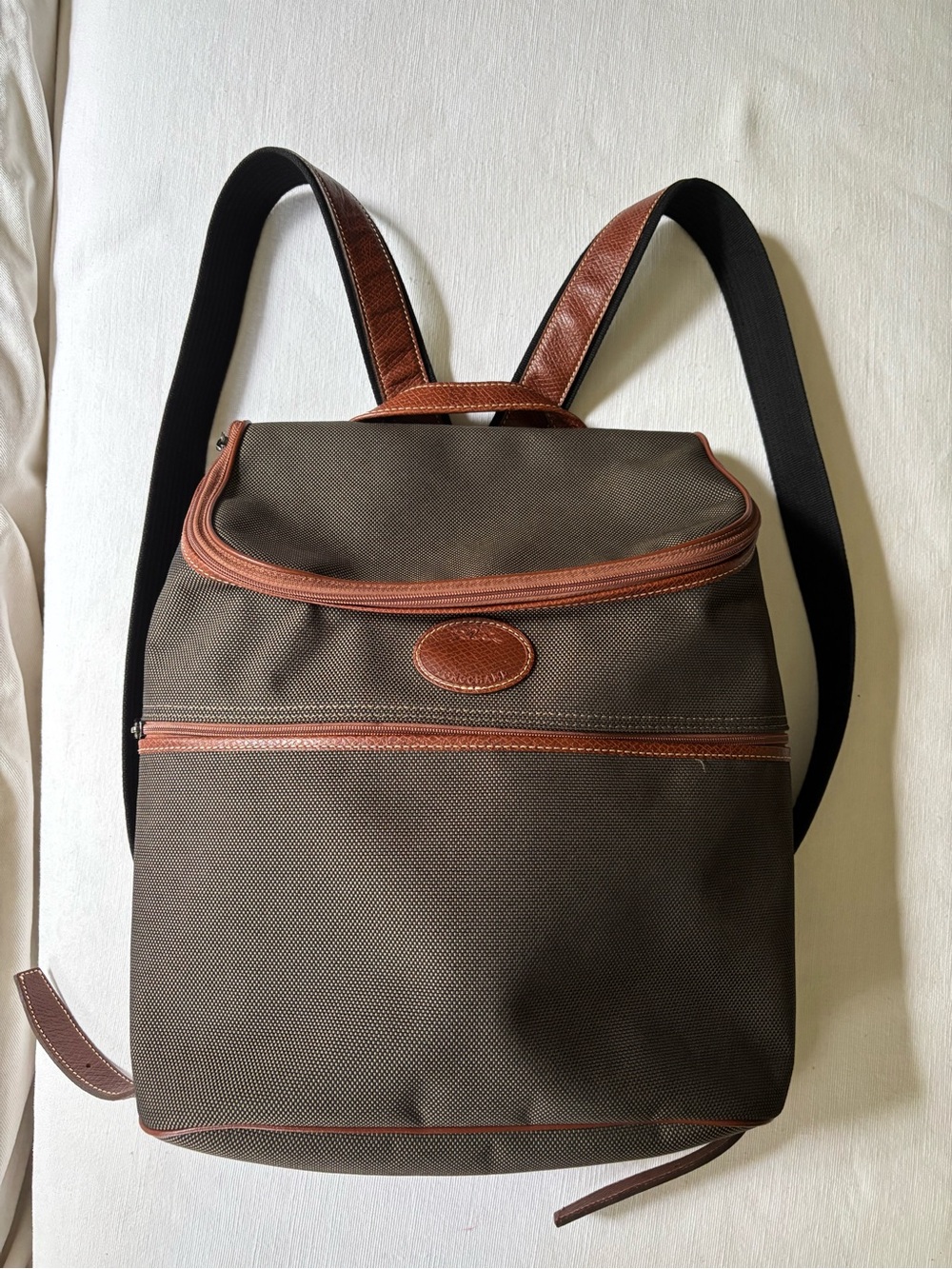 Longchamp Classic Dark Green with Leather Trim Weekend Duffel & Backpack Set - Picture 3 of 8